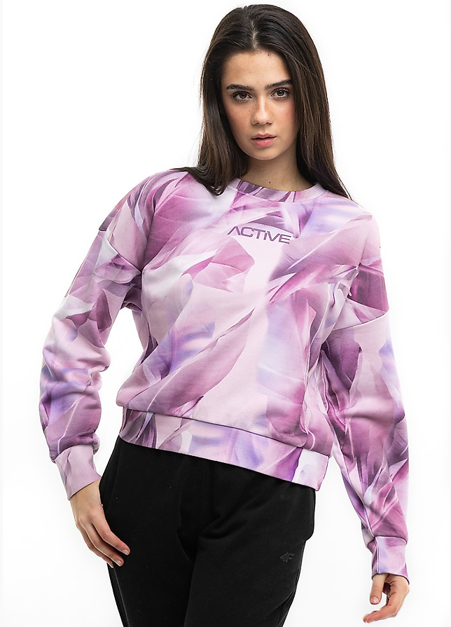 4F Damen-Sweatshirt Allover H4L22 BLD023 91A 4F Damen-Sweatshirt Allover H4L22 BLD023 91A