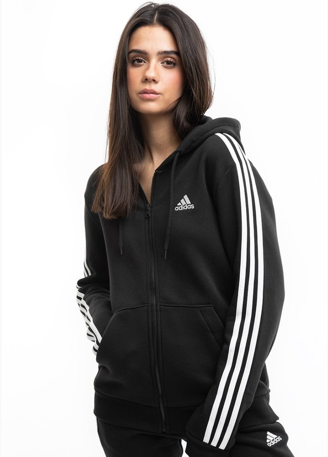 adidas Damen Kapuzenpullover Essentials FL 3S Full-Zip Hoodie HZ5743 adidas Damen Kapuzenpullover Essentials FL 3S Full-Zip Hoodie HZ5743