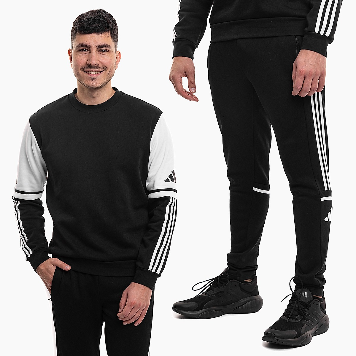 adidas Herren Trainingsanzug Squadra 25 Sweat Crew JE2780/JE2765