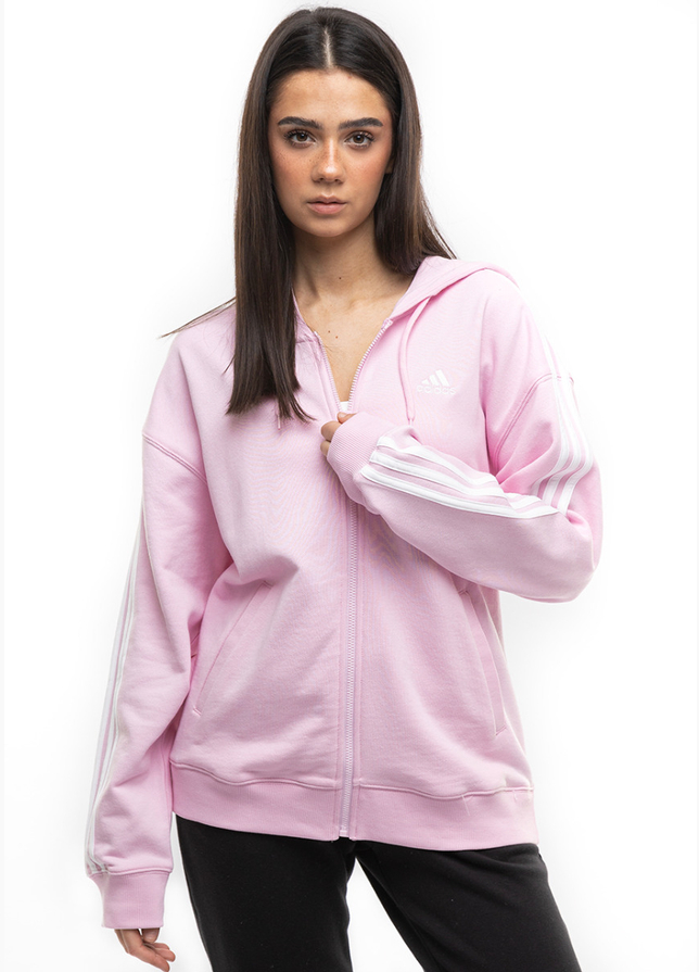 adidas Damen Kapuzenpullover Essentials 3-Stripes FT Oversized Full-Zip Hoodie IR6132 adidas Damen Kapuzenpullover Essentials 3-Stripes FT Oversized Full-Zip Hoodie IR6132