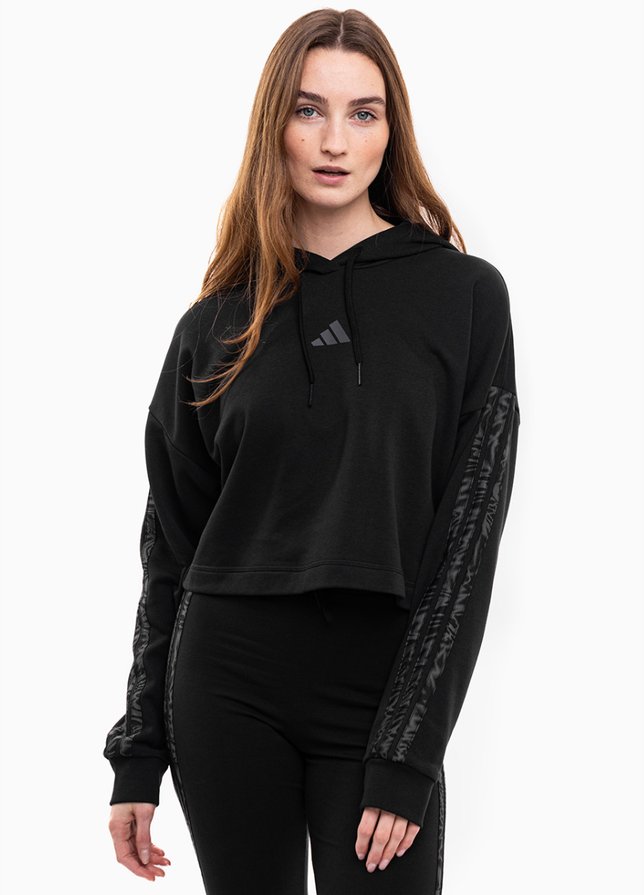adidas Damen Kapuzenpullover Essentials 3 Stripes Print French Terry Hoodie JC6244 adidas Damen Kapuzenpullover Essentials 3 Stripes Print French Terry Hoodie JC6244