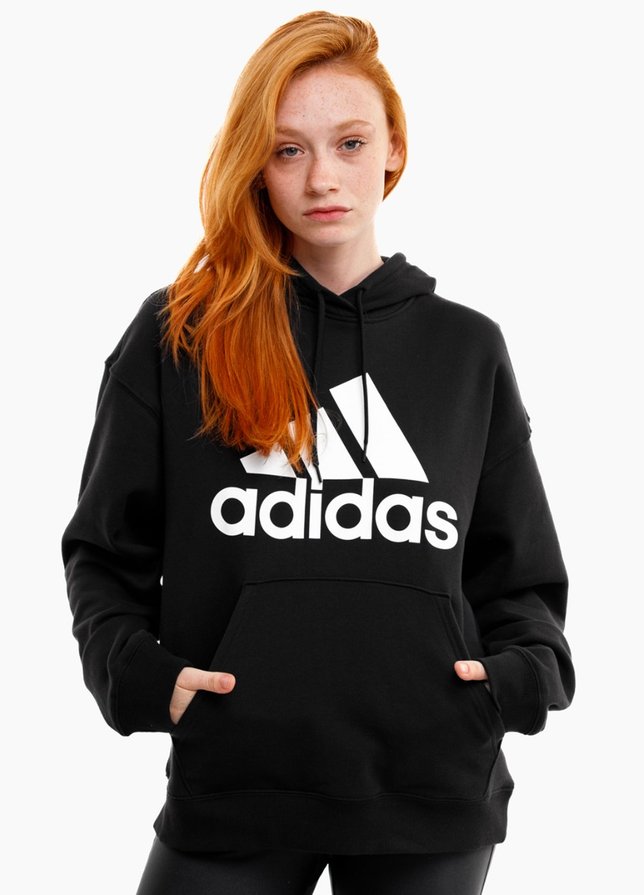 adidas Damen Kapuzenpullover Essentials Big Logo Oversized French Terry Hoodie HR4934 adidas Damen Kapuzenpullover Essentials Big Logo Oversized French Terry Hoodie HR4934