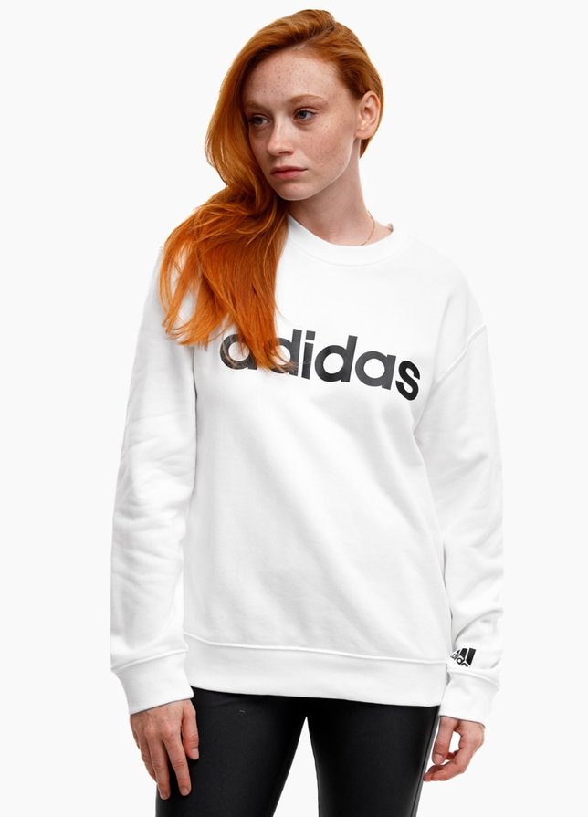 adidas Damen Sweatshirt Essentials Linear French Terry IC6879 adidas Damen Sweatshirt Essentials Linear French Terry IC6879