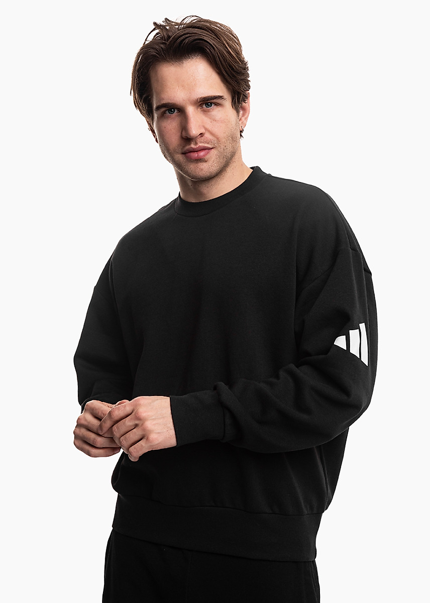 adidas Herren Sweatshirt  Loose Fit 3 Bar Logo JF3542