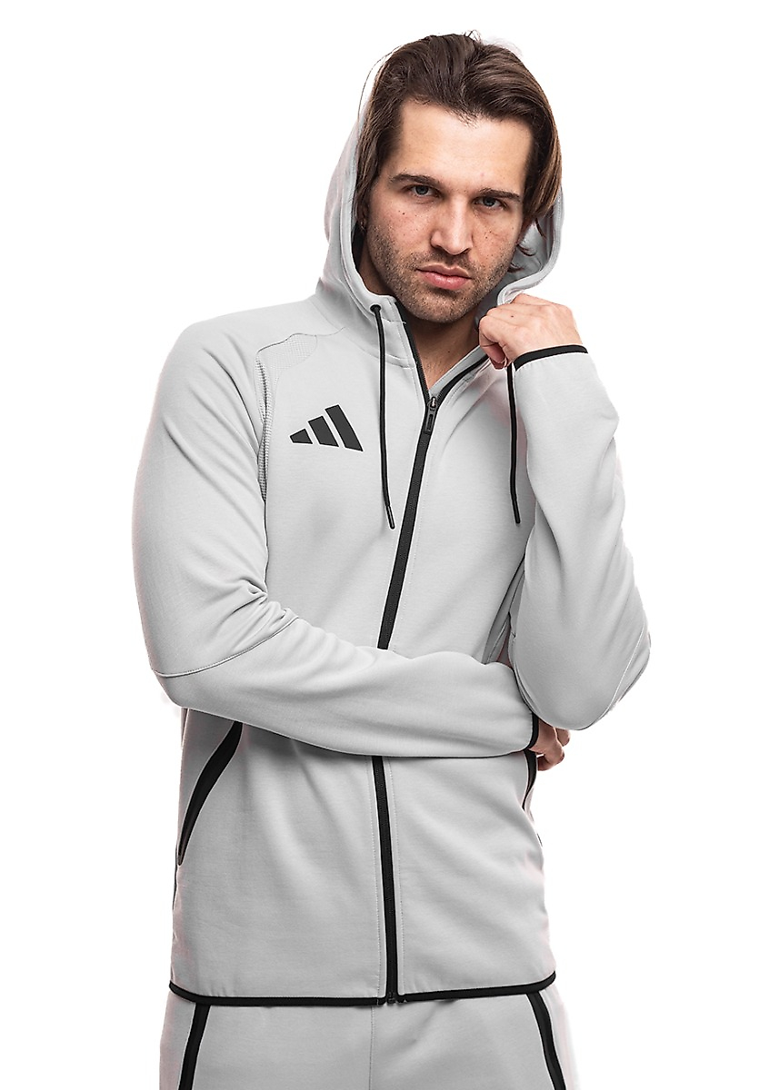 Herren Sweatshirt adidas Tiro 26 Travel Sweat Hoodie grau KF6077