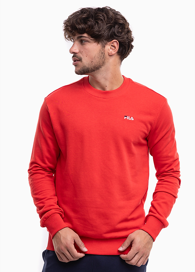 Fila Herren Kapuzenpullover Leverano Regular Crew Sweat FAM0876 30002 Fila Herren Kapuzenpullover Leverano Regular Crew Sweat FAM0876 30002