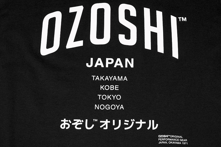 Ozoshi Herren T-Shirt  Atsumi schwarz TSH O20TS007