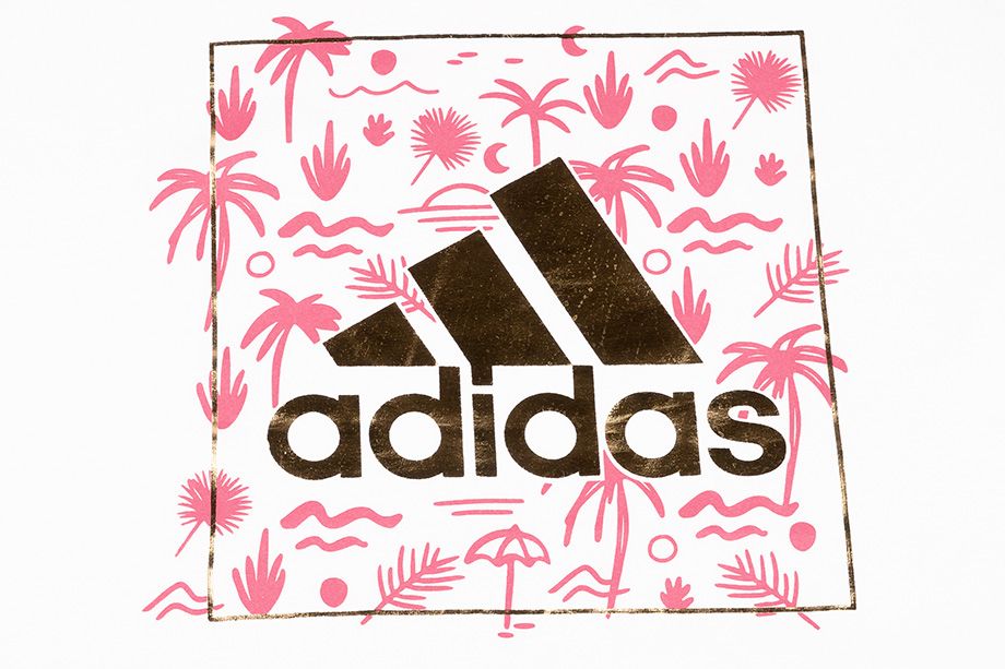 adidas Damen T-Shirt Big Logo Foil Graphic T-Shirt GL0992