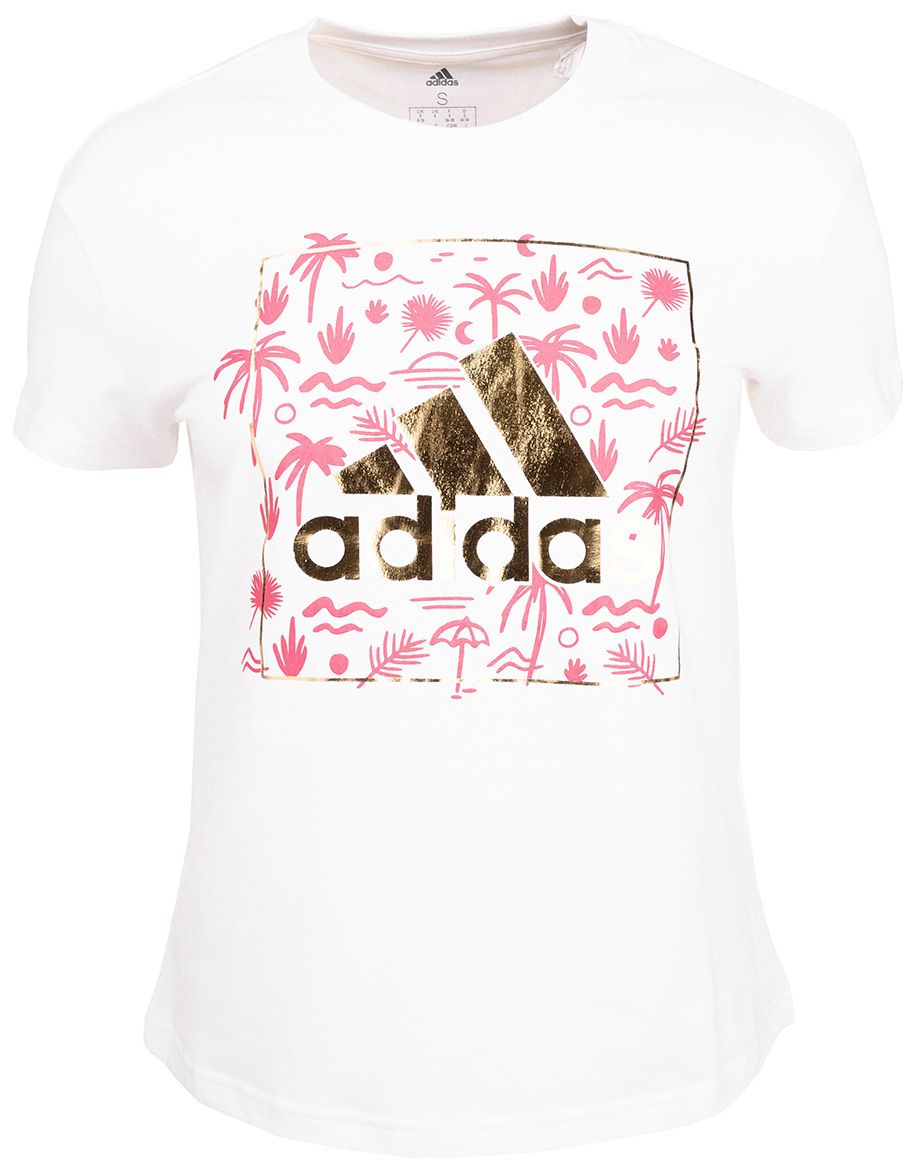 adidas Damen T-Shirt Big Logo Foil Graphic T-Shirt GL0992
