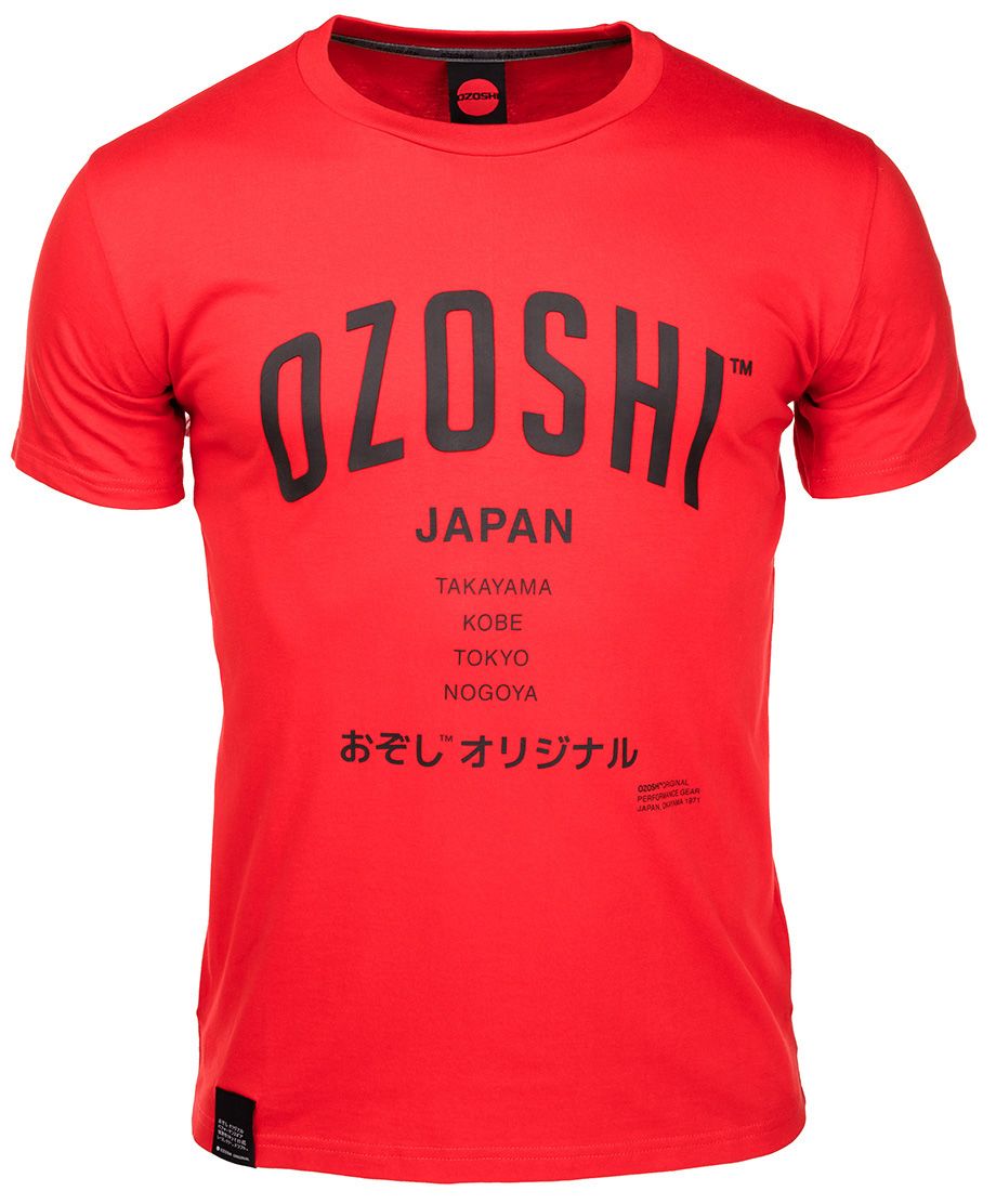 Ozoshi Herren T-Shirt Atsumi rot TSH O20TS007
