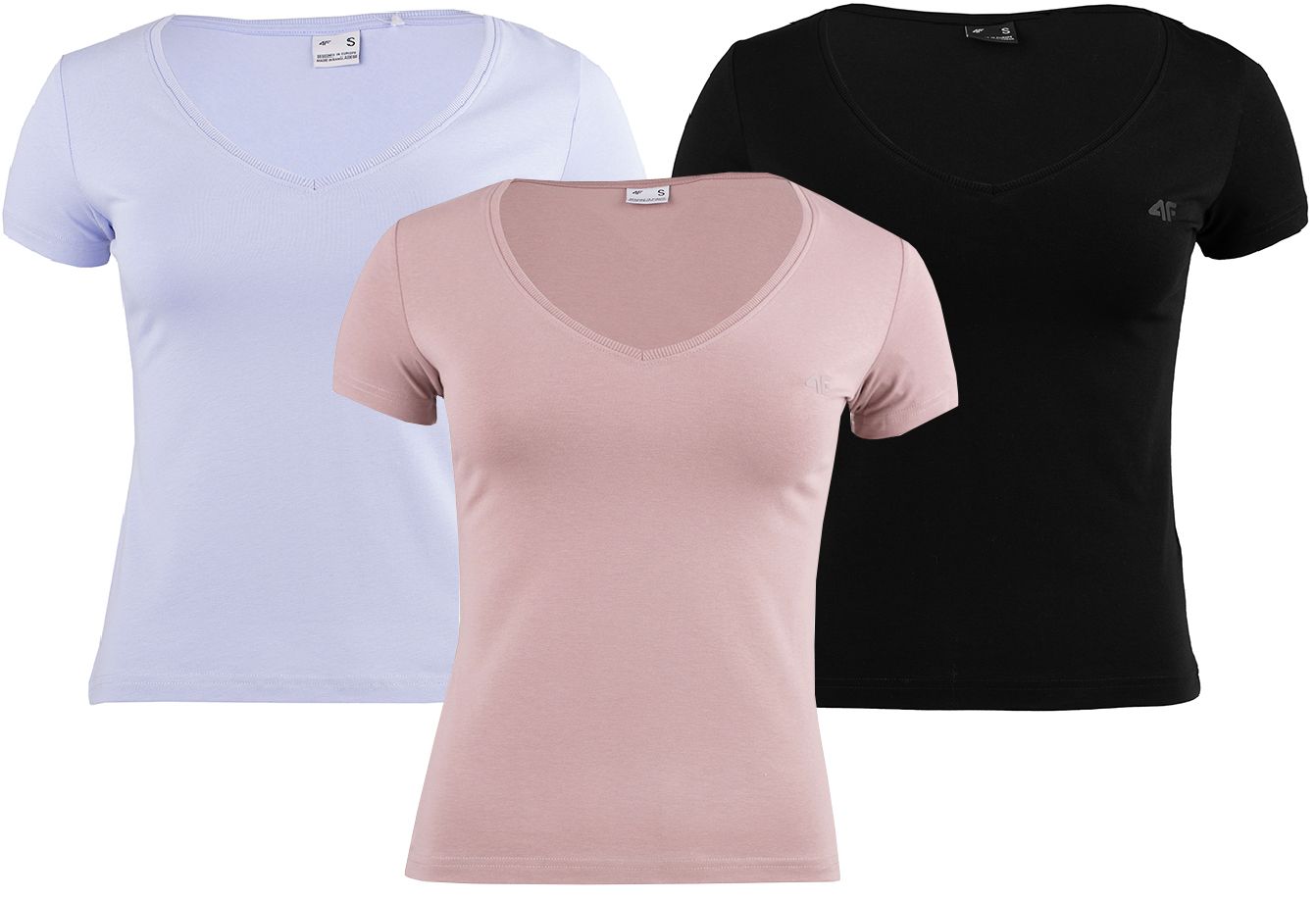 4F Damen T-Shirts Set 4FAW23TTSHF0941 83S/52S/20S