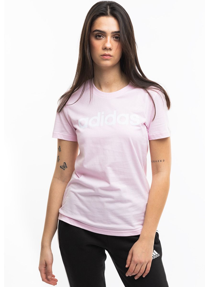 adidas Damen T-Shirt Loungwear Essentials Slim Logo GL0771