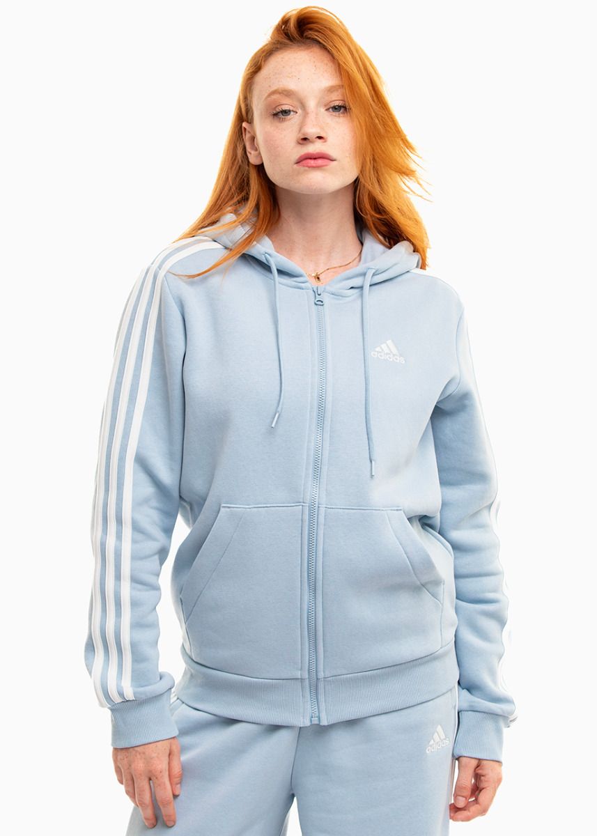 adidas Damen Kapuzenpullover Essentials FL 3S Full-Zip Hoodie IR6076