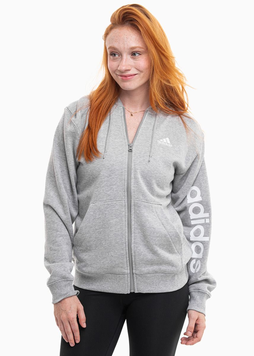 adidas Damen Kapuzenpullover Essentials Linear Full-Zip French Terry Hoodie IC6866