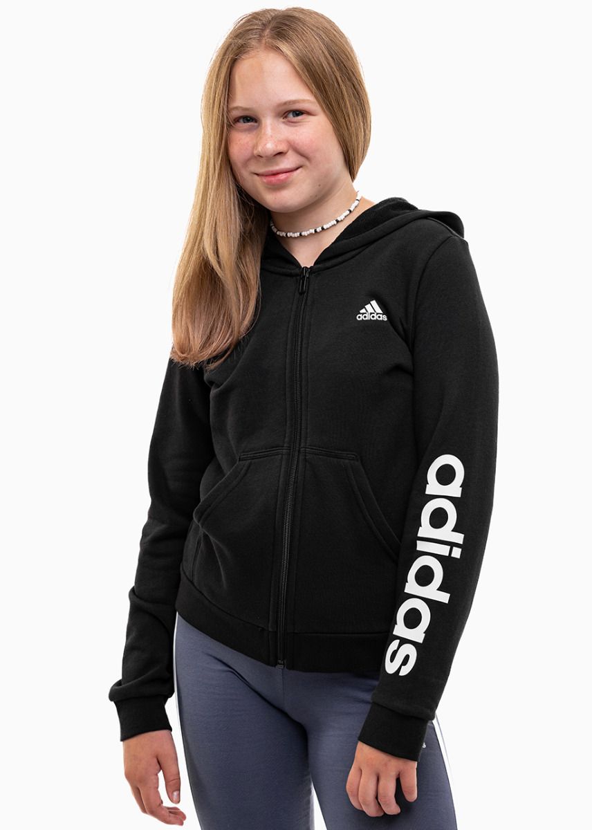 adidas Kinder Kapuzenpullover Essentials Linear Logo Full-Zip Hoodie IC3584