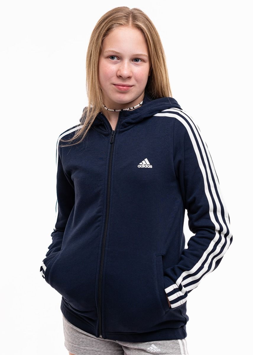 adidas Kinder Kapuzenpullover Essentials 3-Stripes Full-Zip Hoodie IB1667