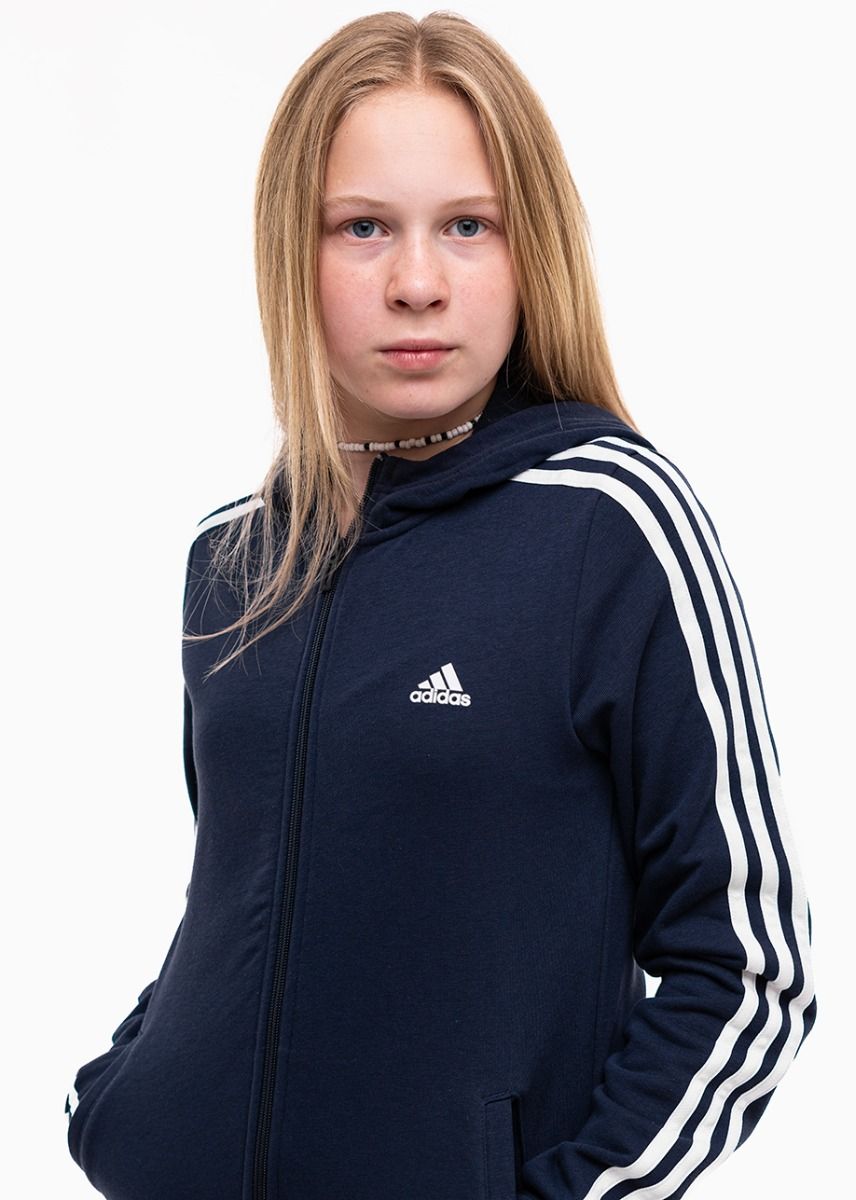 adidas Kinder Kapuzenpullover Essentials 3-Stripes Full-Zip Hoodie IB1667