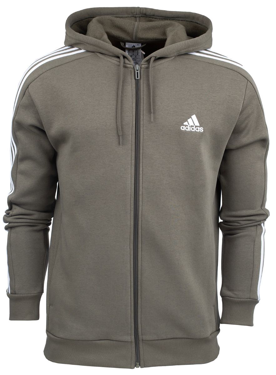 adidas Herren Sweatshirt Essentials Fleece 3-Stripes Full-Zip IJ6492 EUR L OUTLET