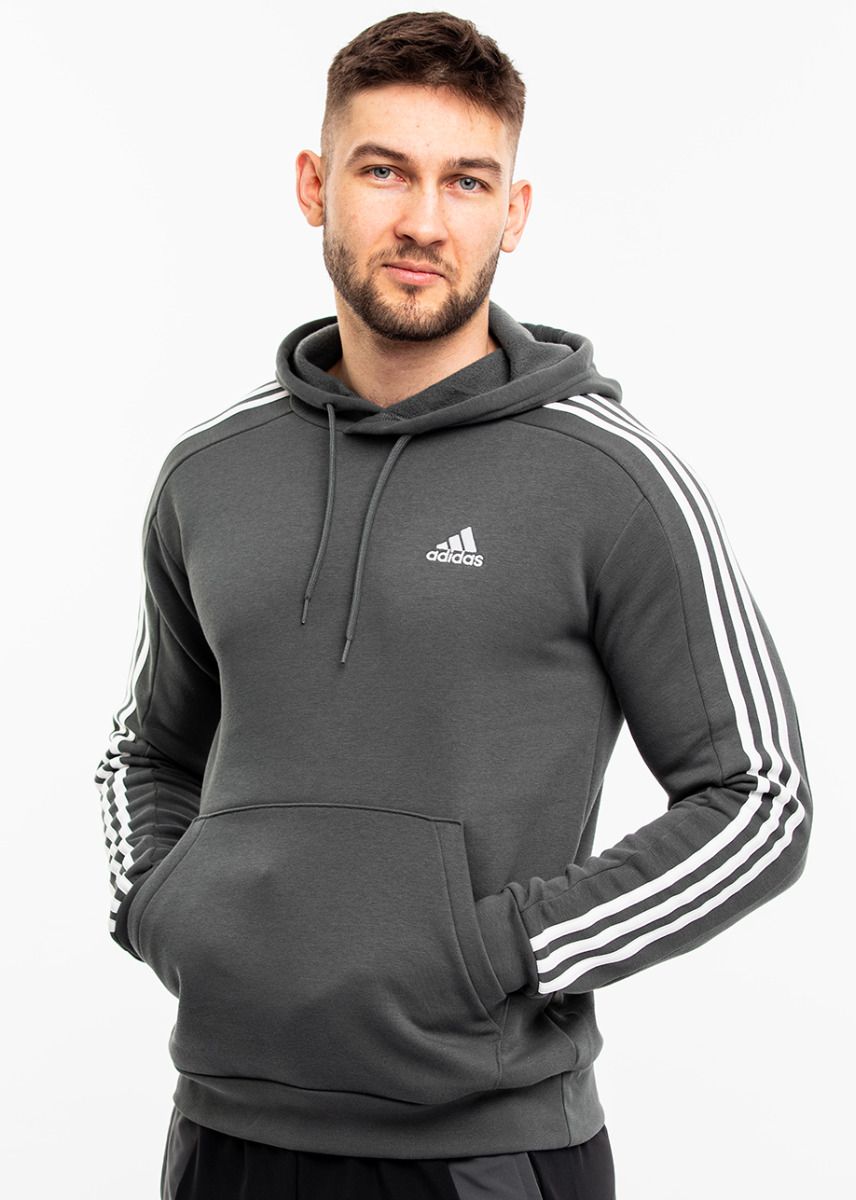 adidas Herren Kapuzenpullover Essentials Fleece 3-Stripes Hoodie IX2366