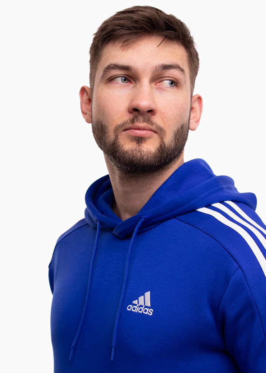 adidas Herren Kapuzenpullover Essentials Fleece 3-Stripes Hoodie IJ8934