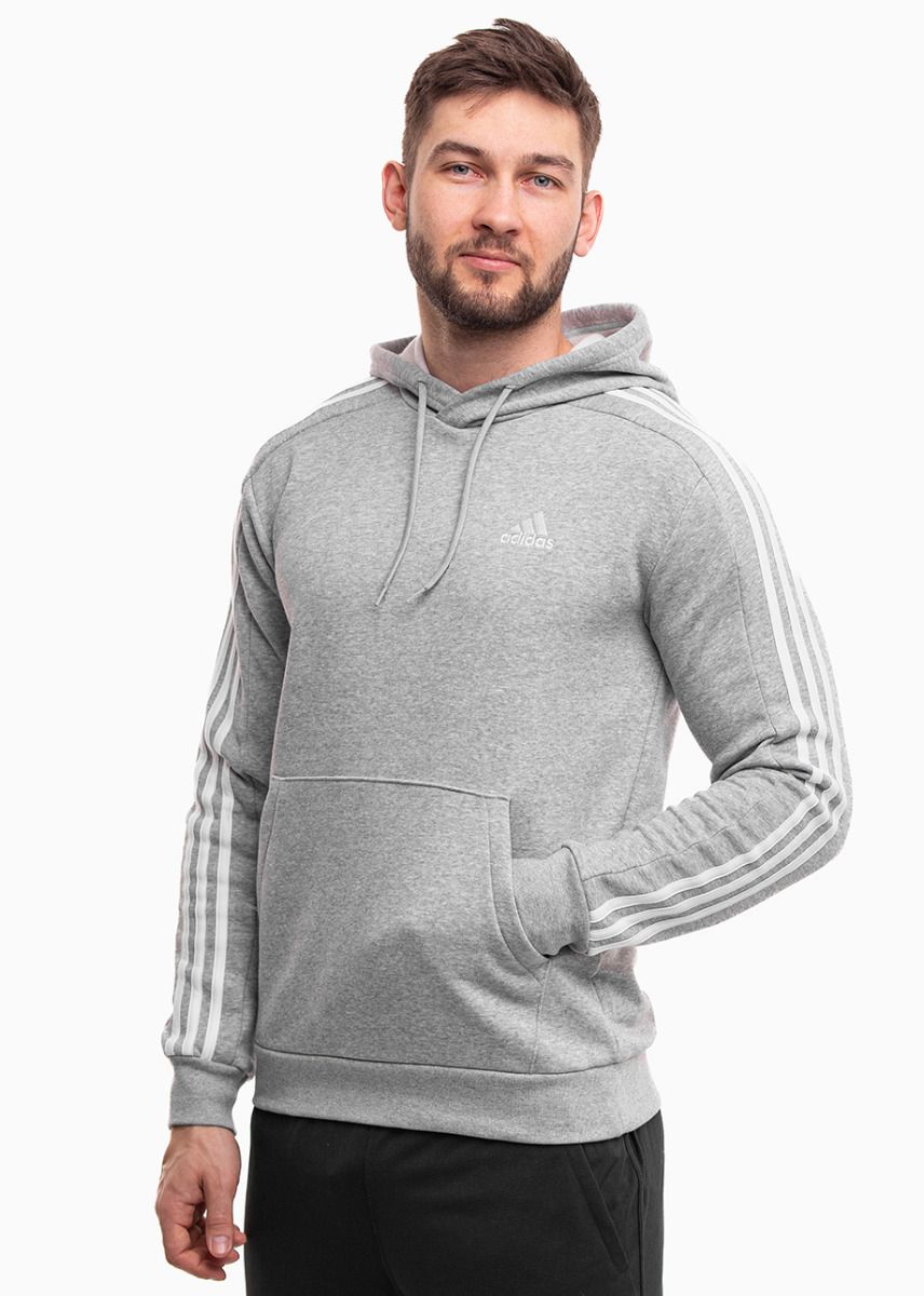 adidas Herren Kapuzenpullover Essentials Fleece 3-Stripes Hoodie IJ6474