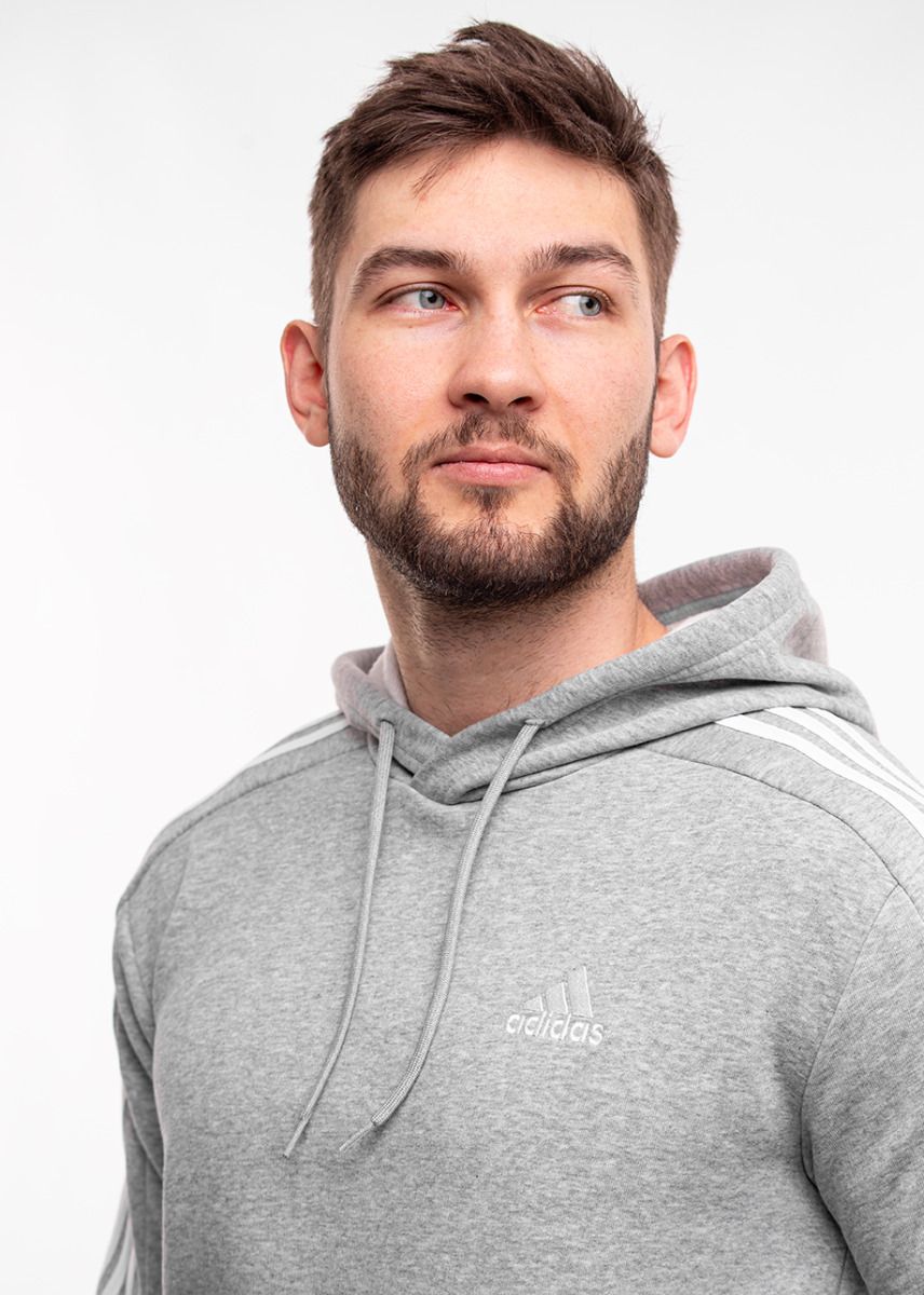 adidas Herren Kapuzenpullover Essentials Fleece 3-Stripes Hoodie IJ6474