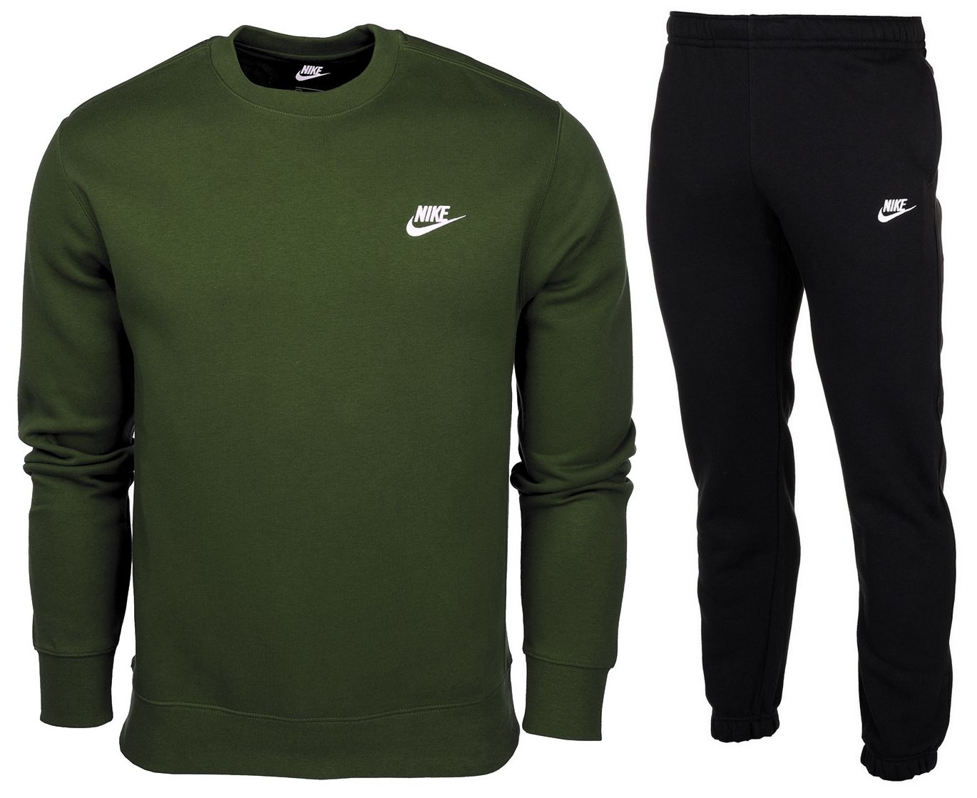 Nike Herren Trainingsanzug Club Fleece Crew BV2662 327/BV2737 010 Nike Herren Trainingsanzug Club Fleece Crew BV2662 327/BV2737 010