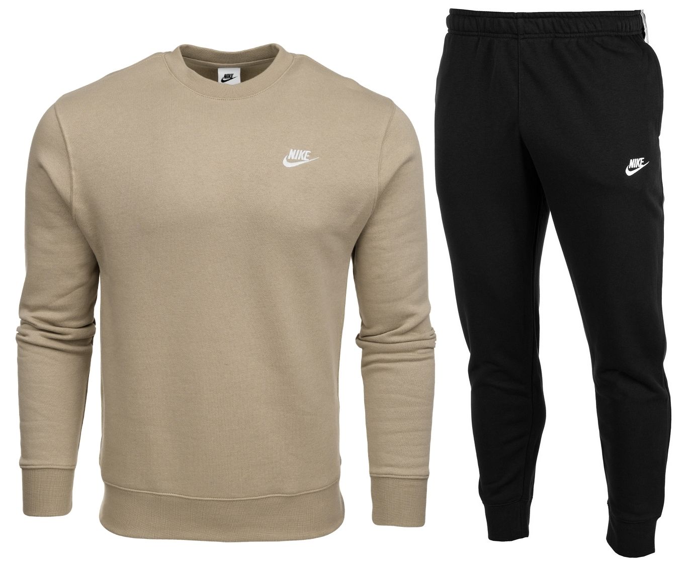 Nike Herren Trainingsanzug Club Fleece Jogger Crew BV2662 250/BV2671 010 Nike Herren Trainingsanzug Club Fleece Jogger Crew BV2662 250/BV2671 010
