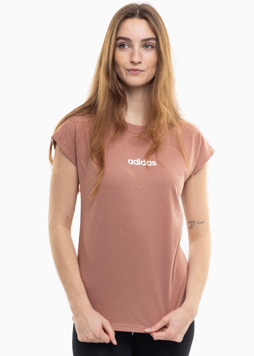 adidas Damen T-Shirt Essentials Linear Cotton JG8664 adidas Damen T-Shirt Essentials Linear Cotton JG8664
