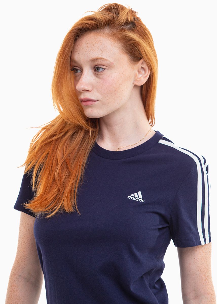 adidas Damen T-Shirt Essentials Slim 3-Stripes Tee IM2791