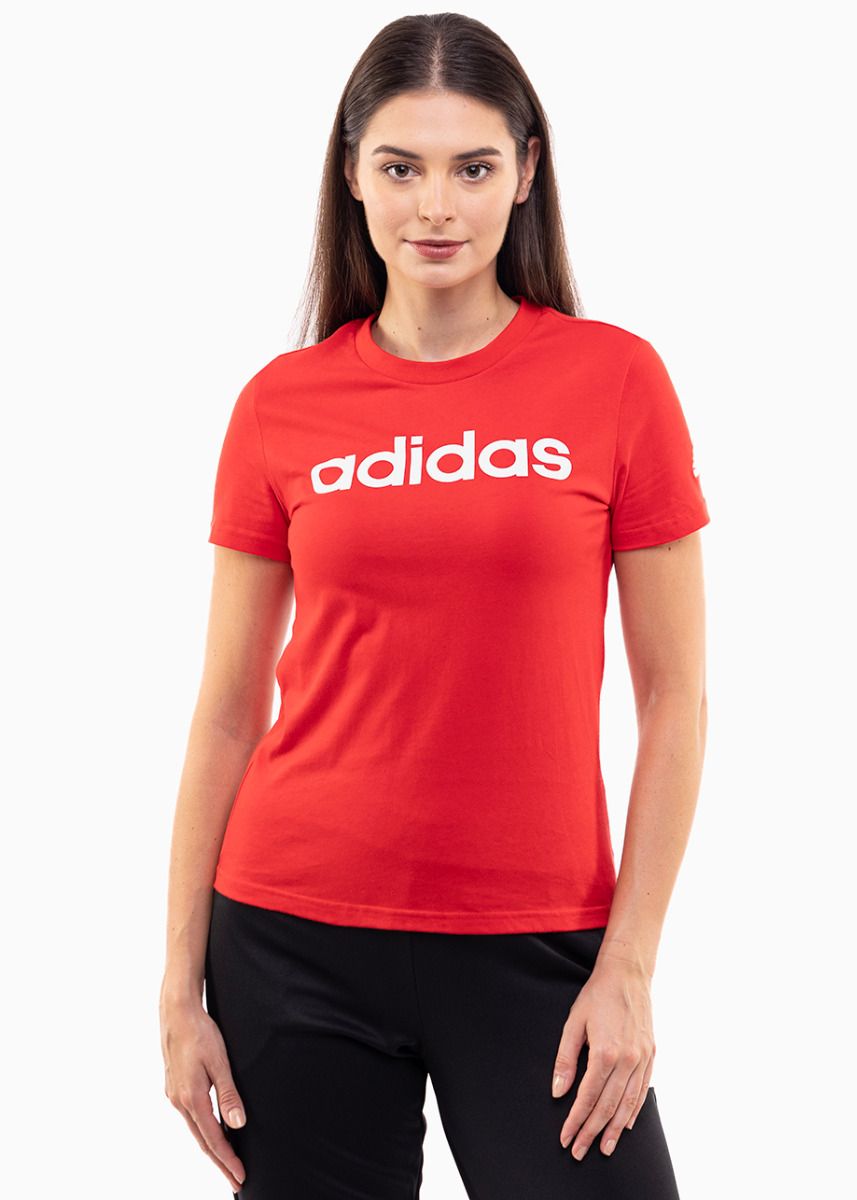 adidas Damen T-Shirt Loungewear Essentials Slim Logo Tee IY9189