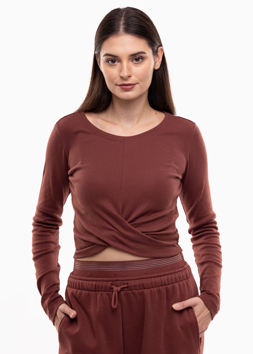 Champion Damen Langarmshirt Crewneck Croptop 117435 MS524