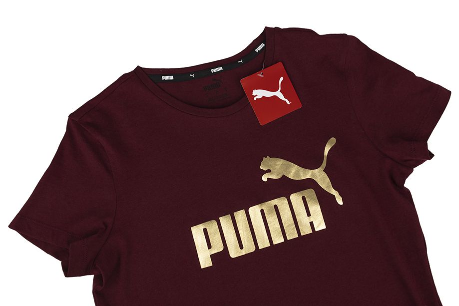 PUMA Damen T-Shirt ESS+ Metallic Logo Tee 848303 42