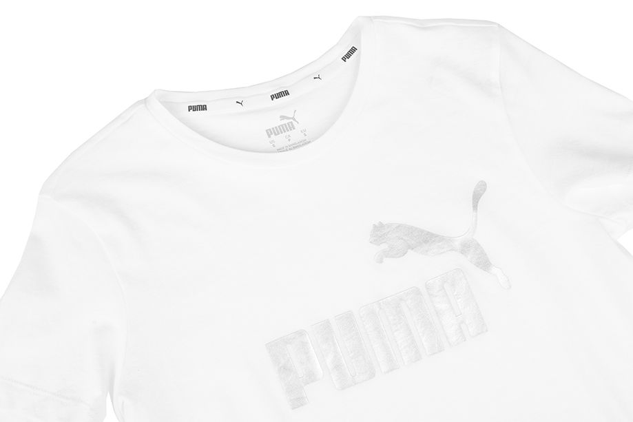 Tee Damen PUMA T-Shirt 02 Metallic 848303 Logo ESS+