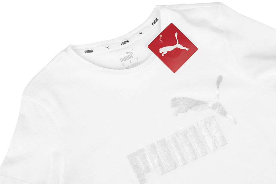PUMA Damen T-Shirt ESS+ Metallic Logo Tee 848303 02