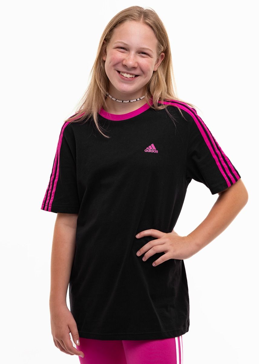 adidas Kinder T-Shirt Essentials 3-Stripes Cotton Loose Fit Tee IC3640