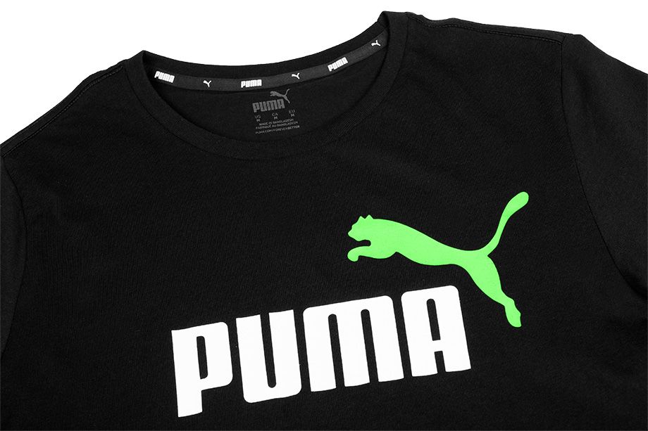 PUMA Kinder T-Shirt ESS+ 2 Col Logo Tee czarna 586985 86 PUMA Kinder T-Shirt ESS+ 2 Col Logo Tee czarna 586985 86
