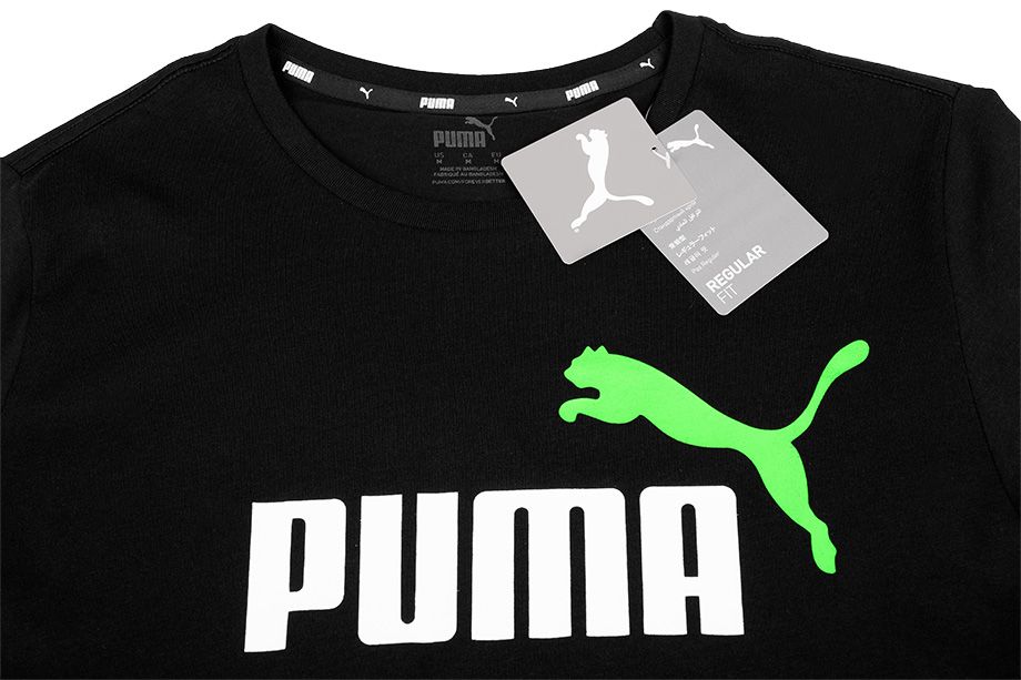 PUMA Kinder T-Shirt ESS+ 2 Col Logo Tee czarna 586985 86 PUMA Kinder T-Shirt ESS+ 2 Col Logo Tee czarna 586985 86