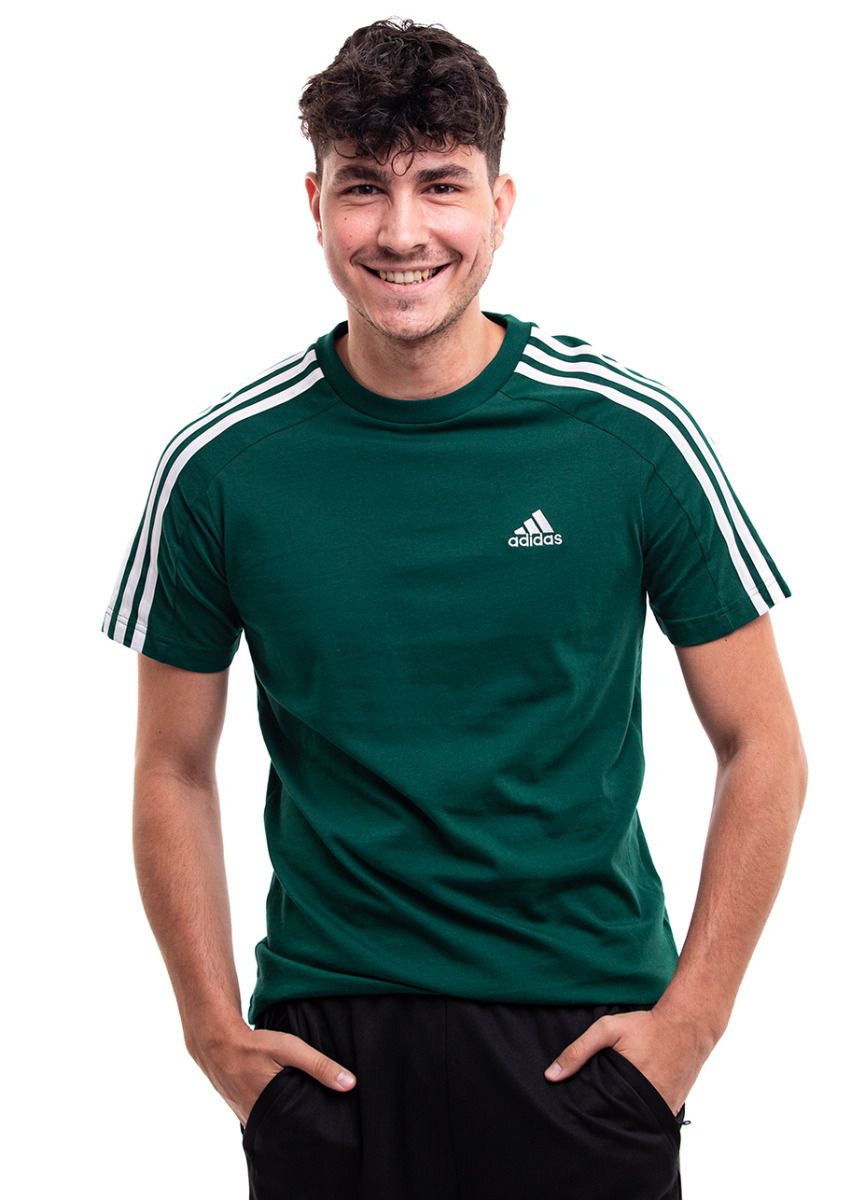 adidas Herren T-Shirt Essentials Single Jersey 3-Stripes Tee IS1333