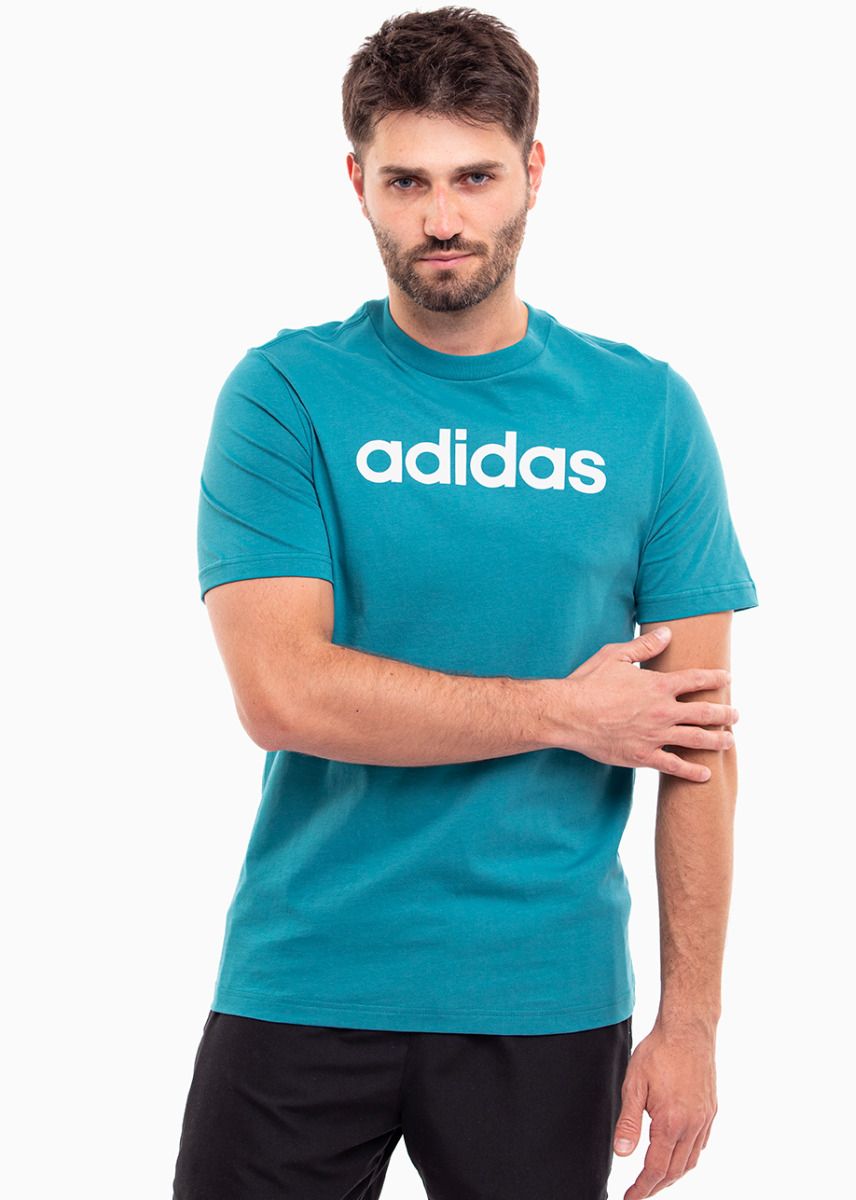 adidas Herren T-Shirt Essentials Single Jersey Linear Embroidered Logo Tee IJ8655