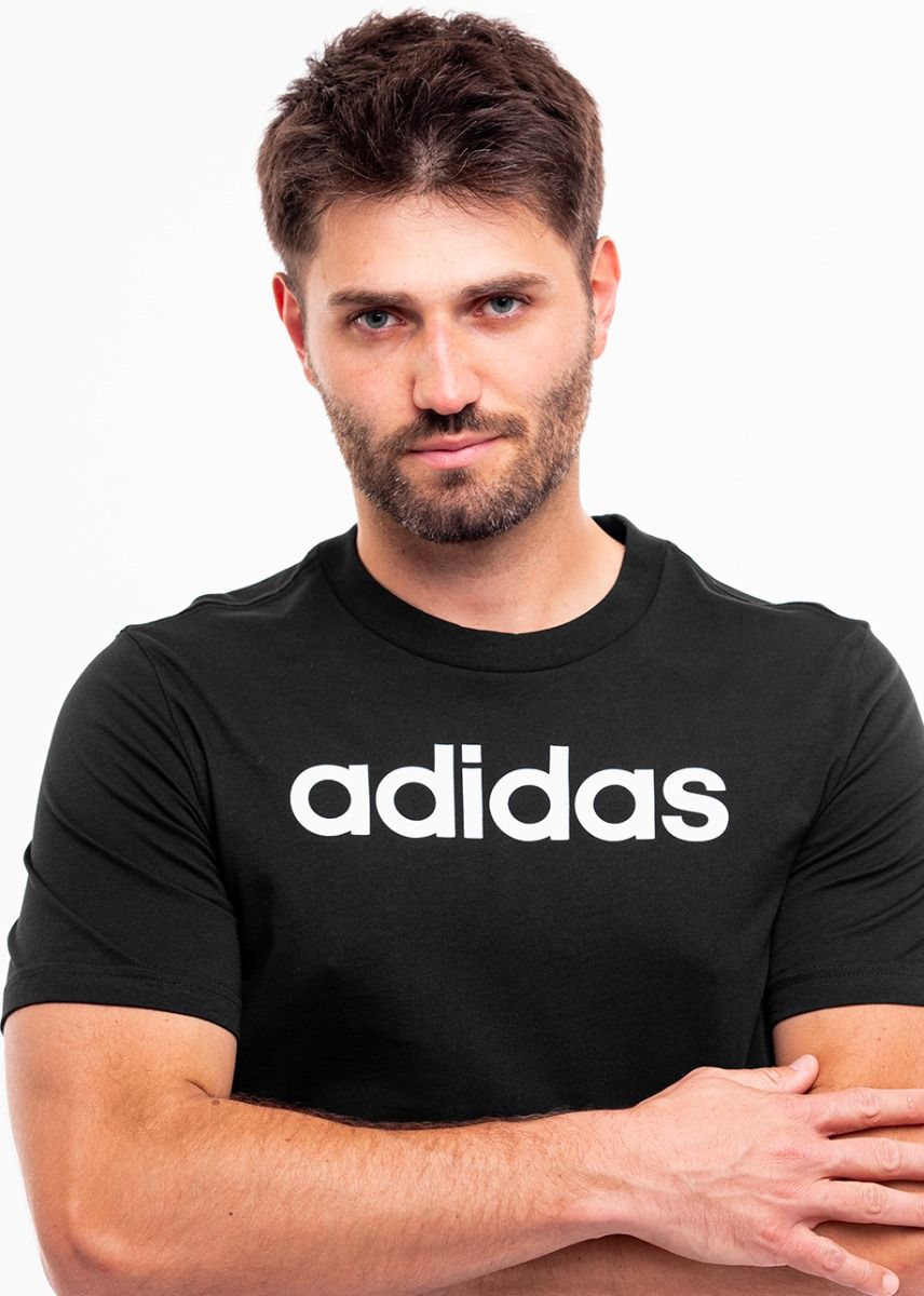 adidas Herren T-Shirt Essentials Single Jersey Linear Embroidered Logo Tee IC9274