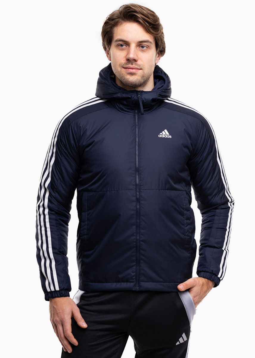 adidas Herrenjacke Essentials 3-Stripes Insulated Hooded IS1278