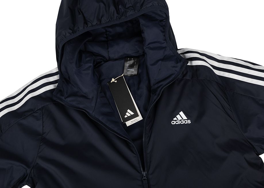 adidas Herrenjacke Essentials 3-Stripes Insulated Hooded IS1278