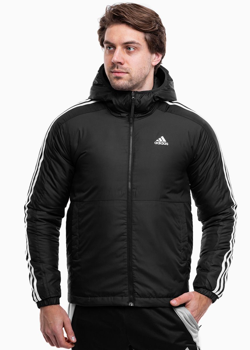 adidas Herrenjacke Essentials 3-Stripes Insulated Hooded IN7194