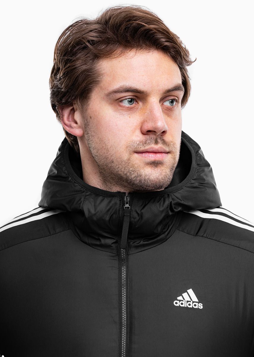 adidas Herrenjacke Essentials 3-Stripes Insulated Hooded IN7194 EUR M OUTLET