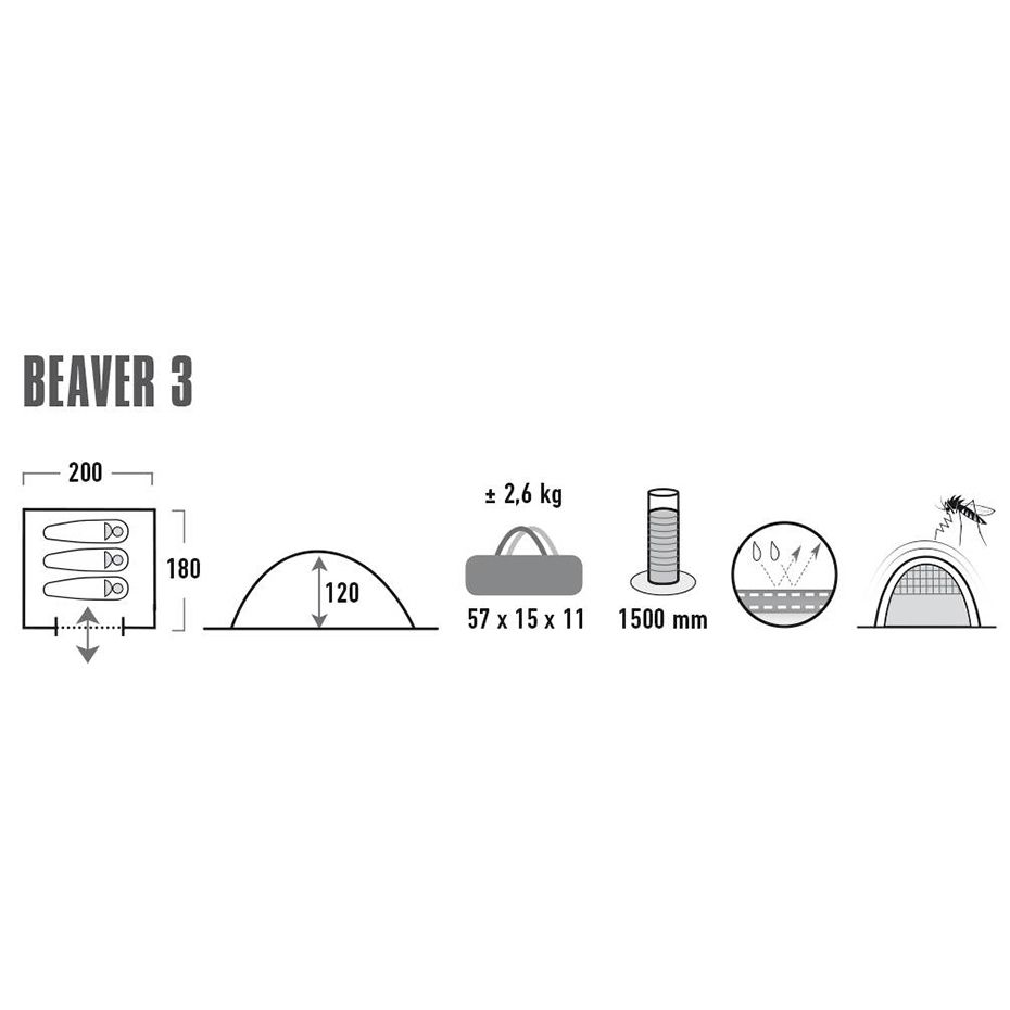 High Peak Kuppelzelt Beaver 3 10322