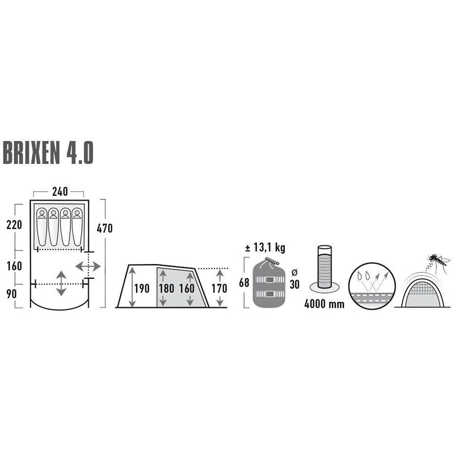 High Peak Kuppelzelt Brixen 4.0 11815