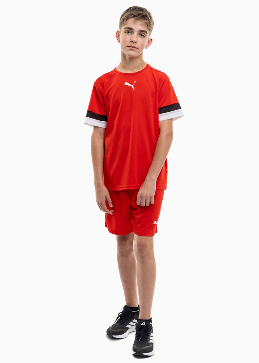 PUMA Kinder Sport-Set T-shirt Kurze Hose teamRISE Jersey Jr 704938 01/704943 01 PUMA Kinder Sport-Set T-shirt Kurze Hose teamRISE Jersey Jr 704938 01/704943 01