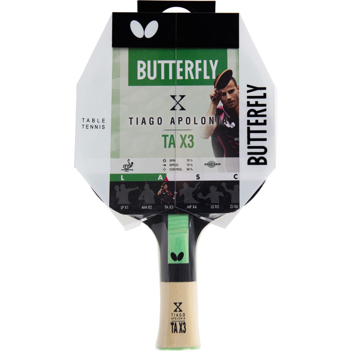 Butterfly Tischtennisschläger Tiago Apolonia TAX3
