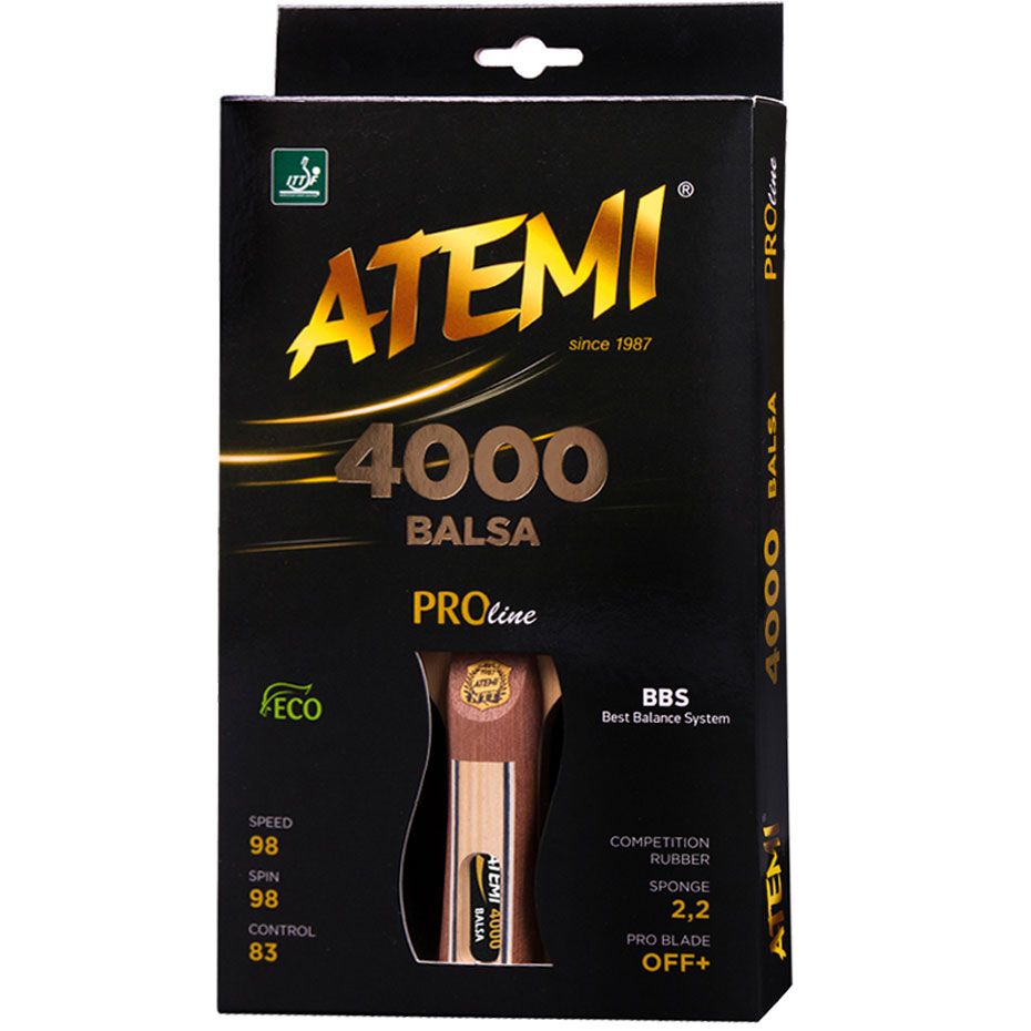 Atemi Tischtennisschläger New 4000 Pro Balsa concave